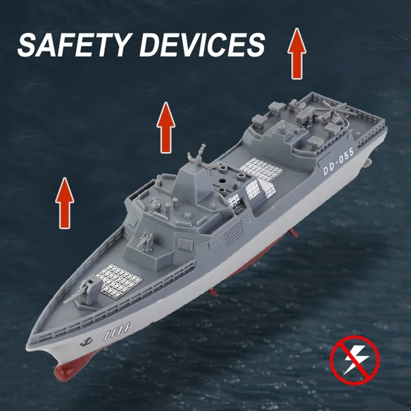 Bateau RC mini 777-583 2.4G électrique modèle d'aviation militaire haute vitesse télécommandé jouet destroyer bateau