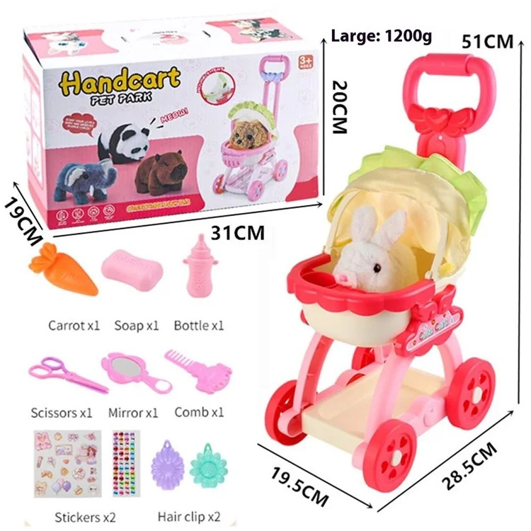 JLX688-261A / 262A Kinder Tun So, Als ob Sie Haustiere Kinderwagen Spielzeug Niedlicher Puppenwagen Mit Reichem Accessoires Spielen. - Heiser