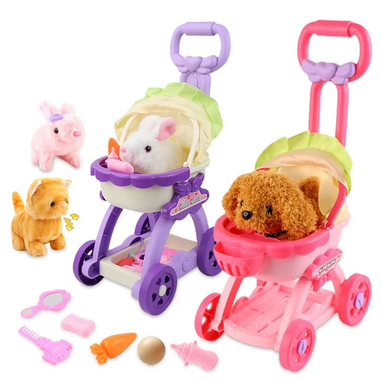 JLX688-261A / 262A Kinder Tun So, Als ob Sie Haustiere Kinderwagen Spielzeug Niedlicher Puppenwagen Mit Reichem Accessoires Spielen. - Heiser
