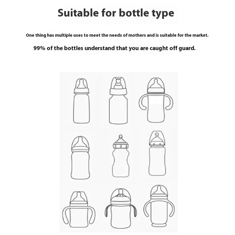 Calentador de Biberones Portátil para Exteriores - Bolsa Térmica para Calentar Leche de Bebé en Viajes, Talla L / Enchufe EU - Blanco+Marrón