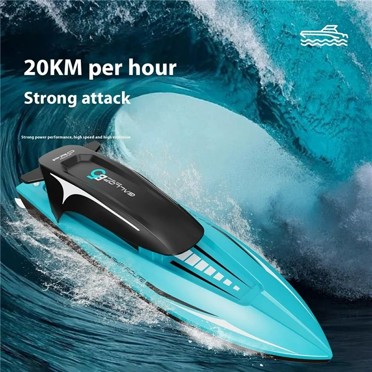 B5 RC Barca ad Alta Velocità Motoscafo 4 Canali 2.4G Modello di Yacht Elettrico Giocattolo per Divertimento Estivo sull'Acqua (Singola Batteria) - Blu