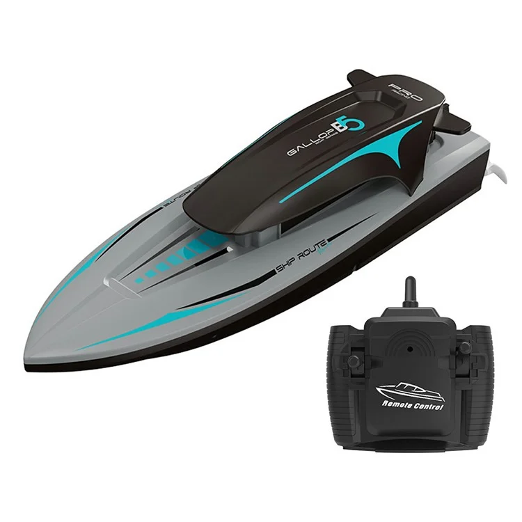 B5 RC Barco de alta velocidad Barco a motor de 4 canales 2.4G Modelo de yate eléctrico para diversión acuática de verano (Batería única) - Plata