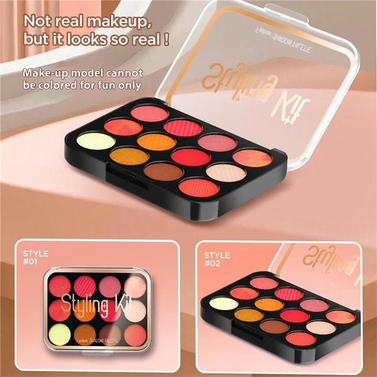Kit de Maquillage de Jeu d'Imitation pour Enfants 10 Pièces Jouets Cosmétiques pour Filles Jeu de Rôle Trousse de Beauté - Rose