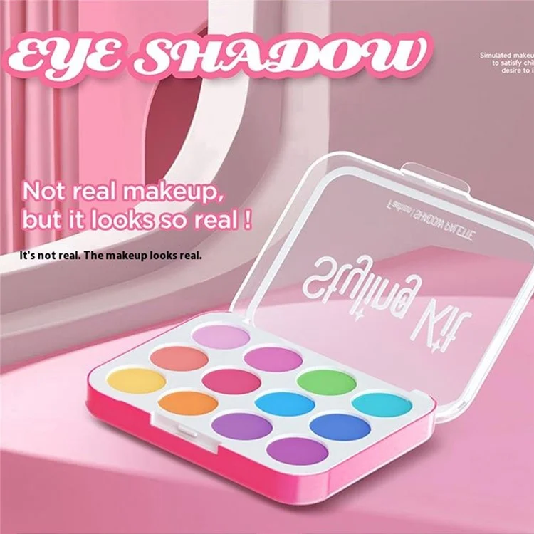 Kit de Maquillage de Jeu d'Imitation pour Enfants 10 Pièces Jouets Cosmétiques pour Filles Jeu de Rôle Trousse de Beauté - Rose