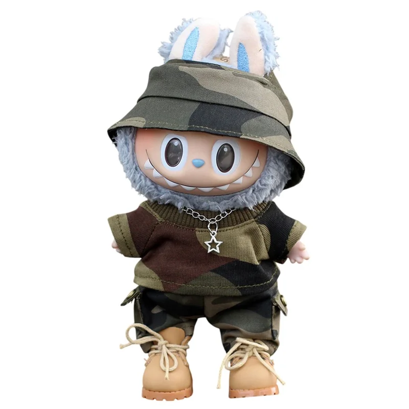17cm Doll Clothes Military Camouflage Uniform Set for 1st  /  2nd  /  3rd Generation Figure Outfits (No Doll)