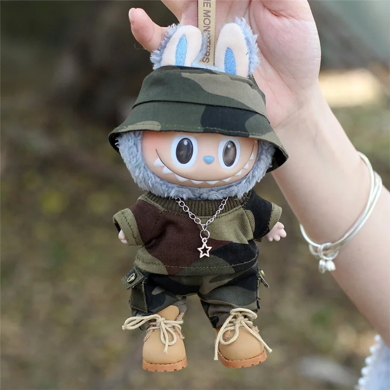 17cm Doll Clothes Military Camouflage Uniform Set for 1st  /  2nd  /  3rd Generation Figure Outfits (No Doll)