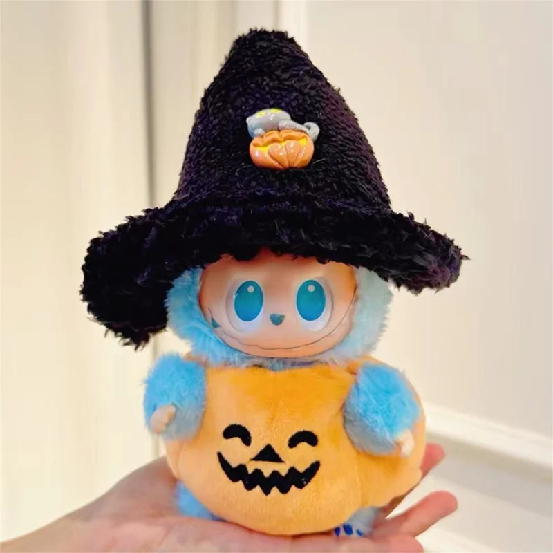Doll Clothes Halloween Pumpkin Costume with Hat Accessory for 17cm 1st / 2nd / 3rd Figures (No Doll) - Black