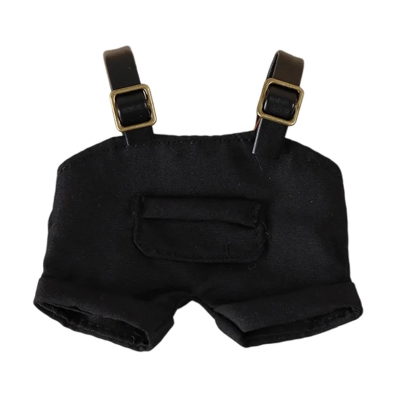 Overalls for 17cm Figures Replacement Outfit Doll Accessory (No Doll) - Black