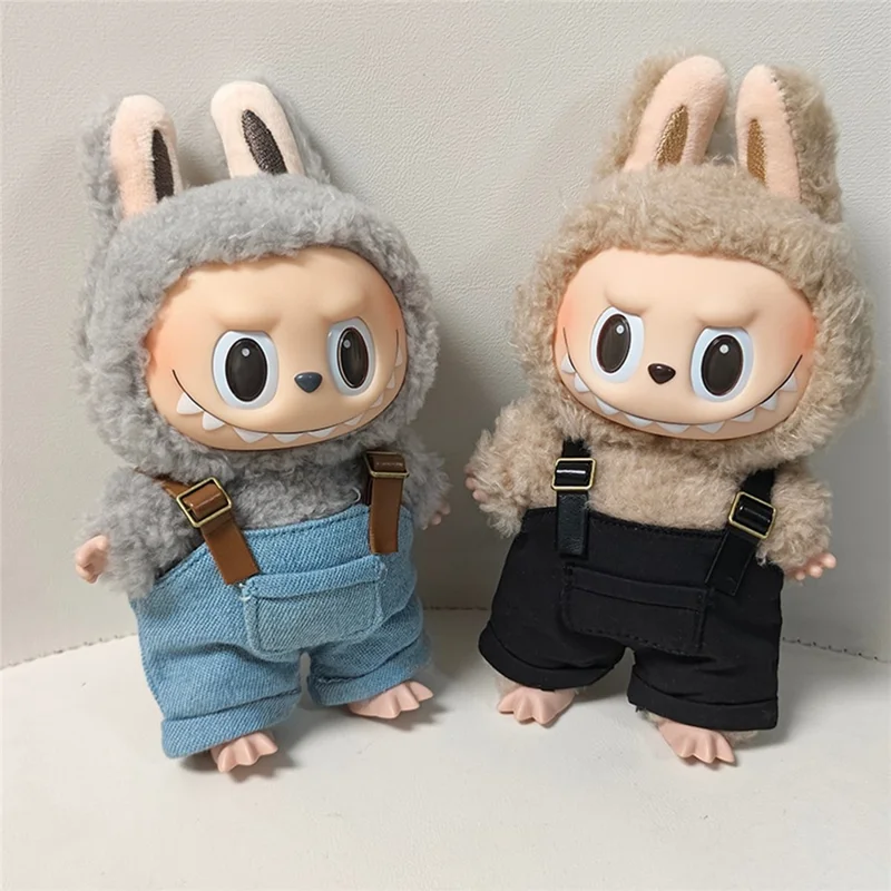 Overalls for 17cm Figures Replacement Outfit Doll Accessory (No Doll) - Black