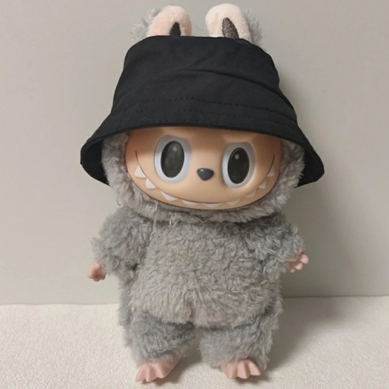 Doll Hat for 17cm 1st / 2nd / 3rd Dolls Bucket Hat Figures Accessories (No Doll) - Black