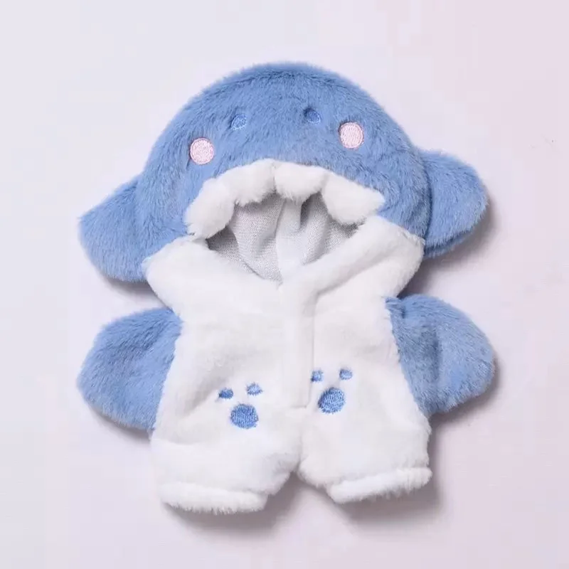 17cm Doll Clothes Cute Shark Jumpsuit for Collectible Figures Replacement Outfit (No Doll)