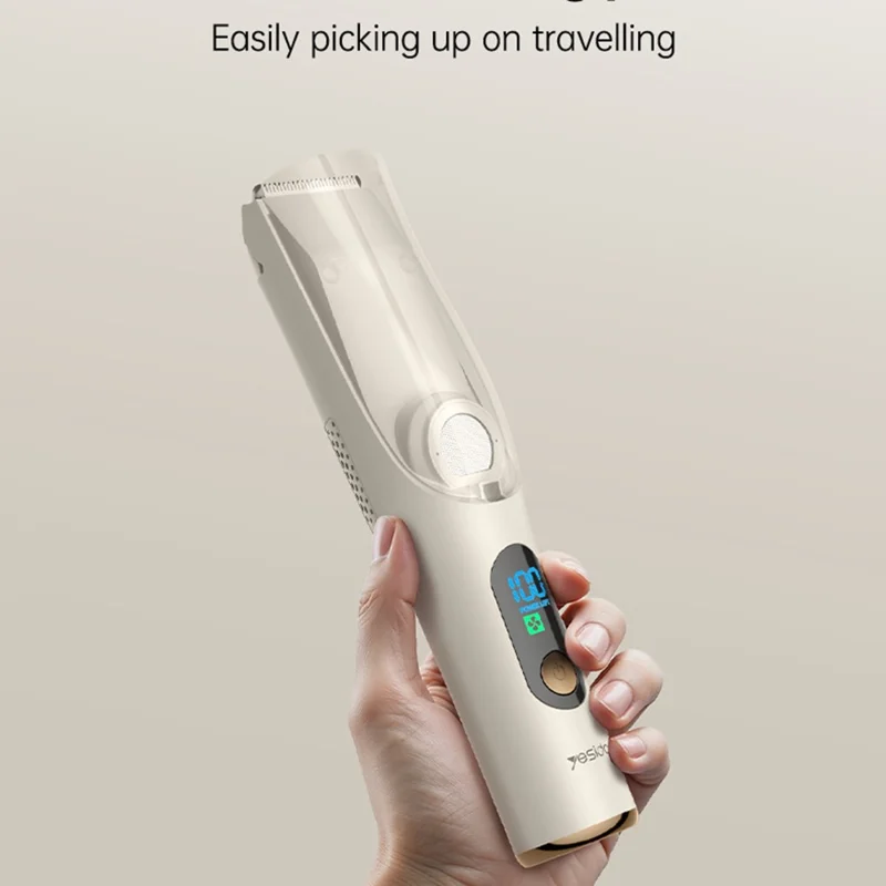 YESIDO MG19 For Children Hair Clipper with Smart Digital Display Cool Ceramic Blade 2 Speed Mode Hair Trimmer - White