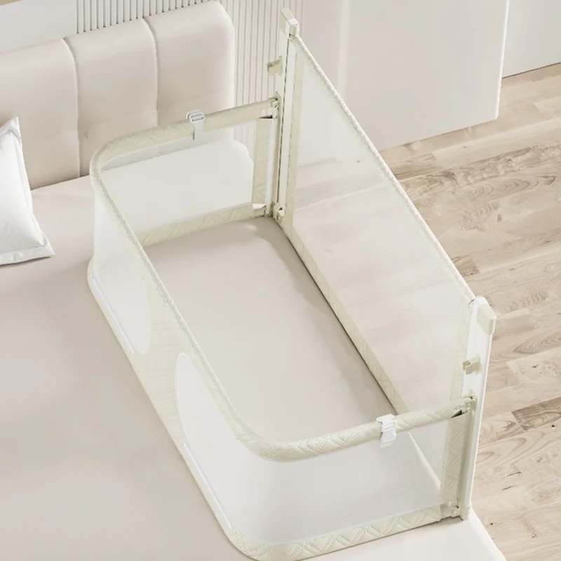 Baby Bassinet Bedside Sleeper Portable Crib Co-Sleeping Baby Bed Adjustable Height Foldable Infant Sleeper - White