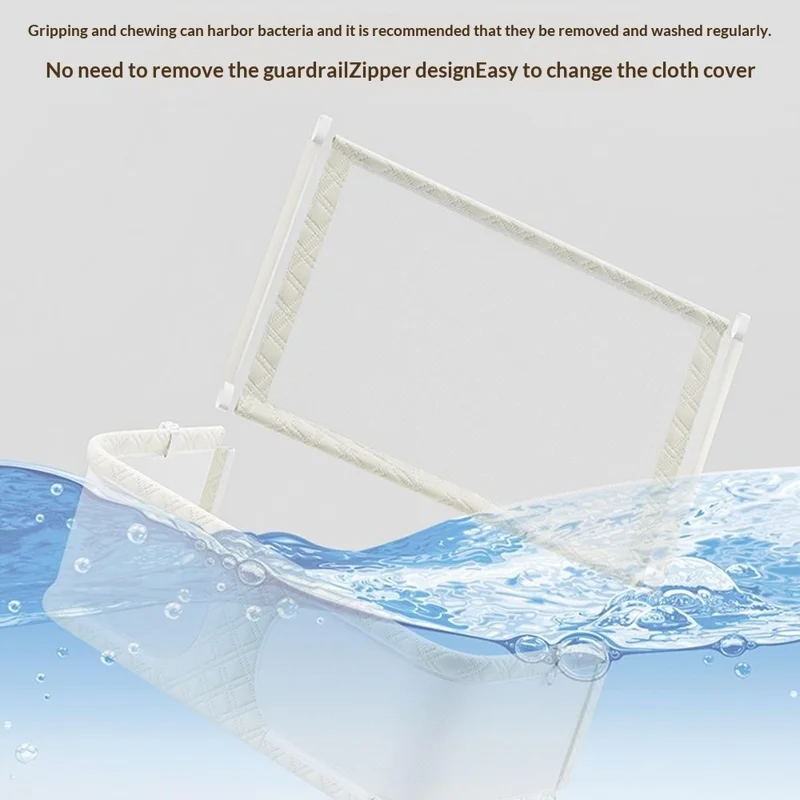 Baby Bassinet Bedside Sleeper Portable Crib Co-Sleeping Baby Bed Adjustable Height Foldable Infant Sleeper - White