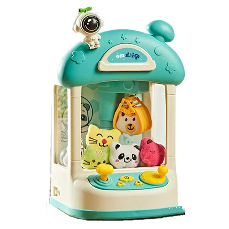 SJL6739 Claw Machine for Kids Spaceman Capsule Claw Game Prizes Toy 2 Power Supply Modes - Green