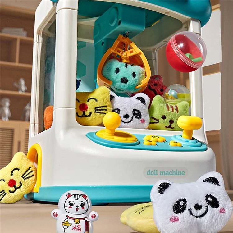 SJL6739 Claw Machine for Kids Spaceman Capsule Claw Game Prizes Toy 2 Power Supply Modes - Green