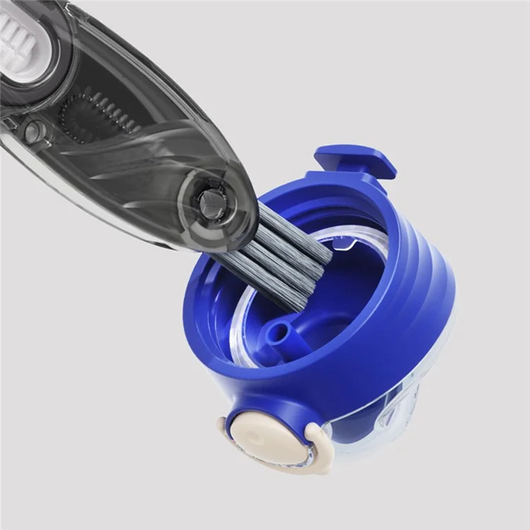 U-Shape 4-in-1 Multifunctional Cup Lid Brush Crevice Cleaning Brush Portable Feeding Bottle Brush - Black