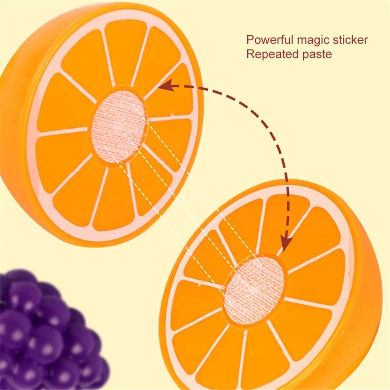 Simulação Plástica Toy de Corte de Frutas Crianças Diversão Cozinha Brincar de Casa Conjunto de Brinquedos