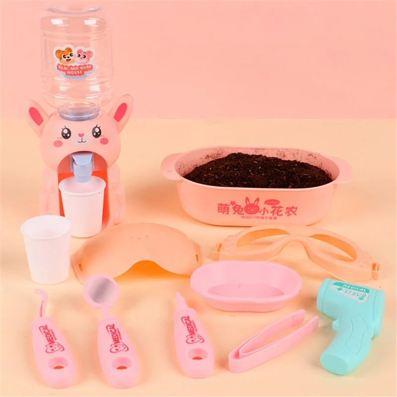 15Pcs / Set Garden Planting Growing Kit Flower Pot Seeds Soil Interactive Toys Kit Kids Gift ST