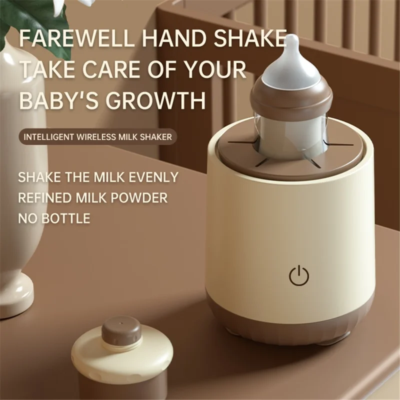Electric Milk Bottle Shaker USB Rechargeable No Lumps Automatic Baby Milk Powder Mixing Machine - Yellow