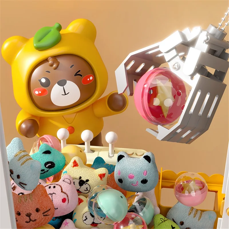 876 Claw Machine for Kids Arcade Game Electronic Mini Doll and Toy Grabber Dispenser with Lights, Sound - Rabbit / Blue