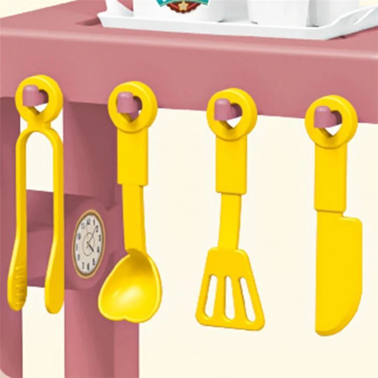 18046 Kids Play House Mini Kitchen Toy Simulation Plastic Cooking Kitchenware Toy Kit - Blue