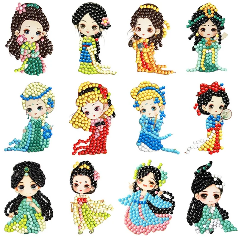 1 Set DIY Art Acrylic Diamond Painting Stickers Kid's Self-Adhesive Sticker Paper Kit for Girls, Boys - SS122