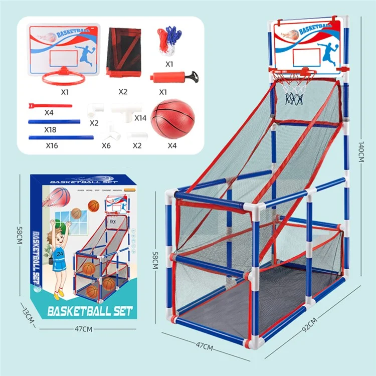 Indoor Basketball Shooting Machine with 4 Balls Parent-child Interaction Game