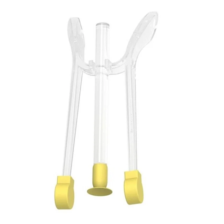 2 in 1 Portable Clip and Silicone Suction Stick Contact Lens Wearing Picking Auxiliary Tool (BPA Free, FDA Certified) - Yellow