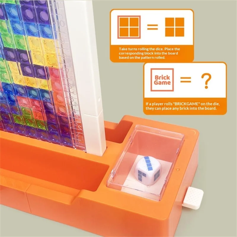 2145 3D Tetris Building Block Puzzle Toy Parent-Child Interactive Desktop Game - Beige Base