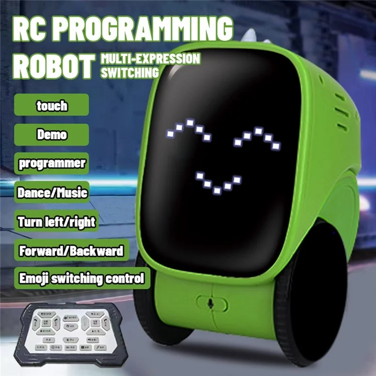 YT6629 Robot Inteligente con Control de Voz Interactivo, Grabación y Sensores Táctiles para Aprendizaje Temprano y Programación Infantil - Azul