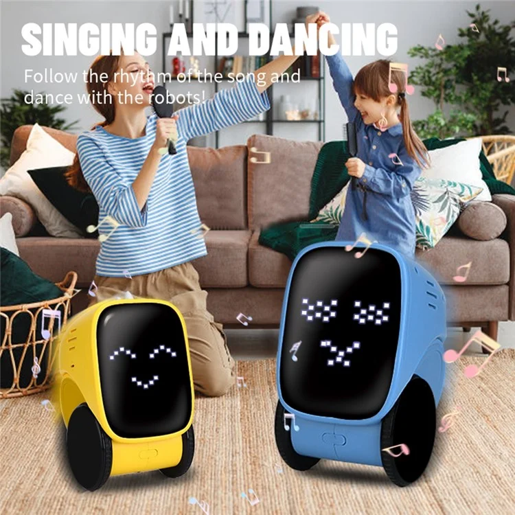 YT6629 Robot Inteligente con Control de Voz Interactivo, Grabación y Sensores Táctiles para Aprendizaje Temprano y Programación Infantil - Azul