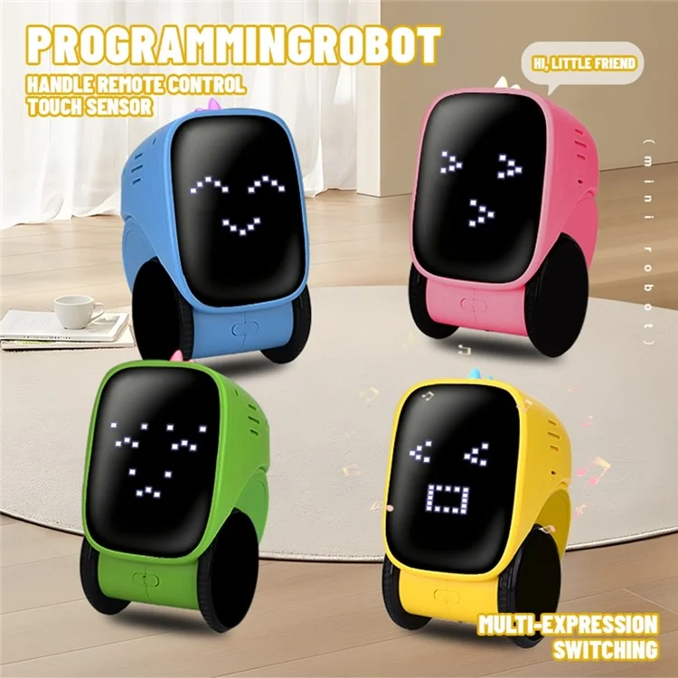 YT6629 Robot Inteligente con Control de Voz Interactivo, Grabación y Sensores Táctiles para Aprendizaje Temprano y Programación Infantil - Azul