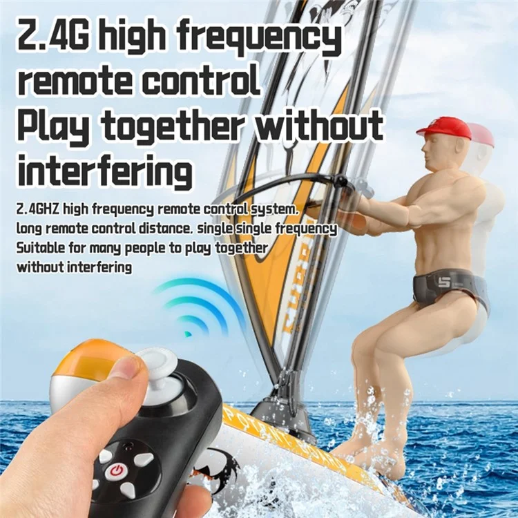 HC-811 Bateau de course à voile télécommandé pour compétition de yacht, pour intérieur et extérieur - Vert