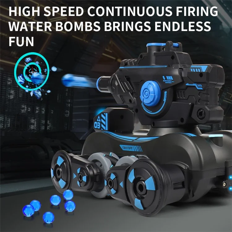 JC013 2.4G RC Mechanical Battle Dog Four Wheels Drive Water Bomb Spray Toy, Single Controller (CE / CPC / EN71 / ASTM Certified) - White