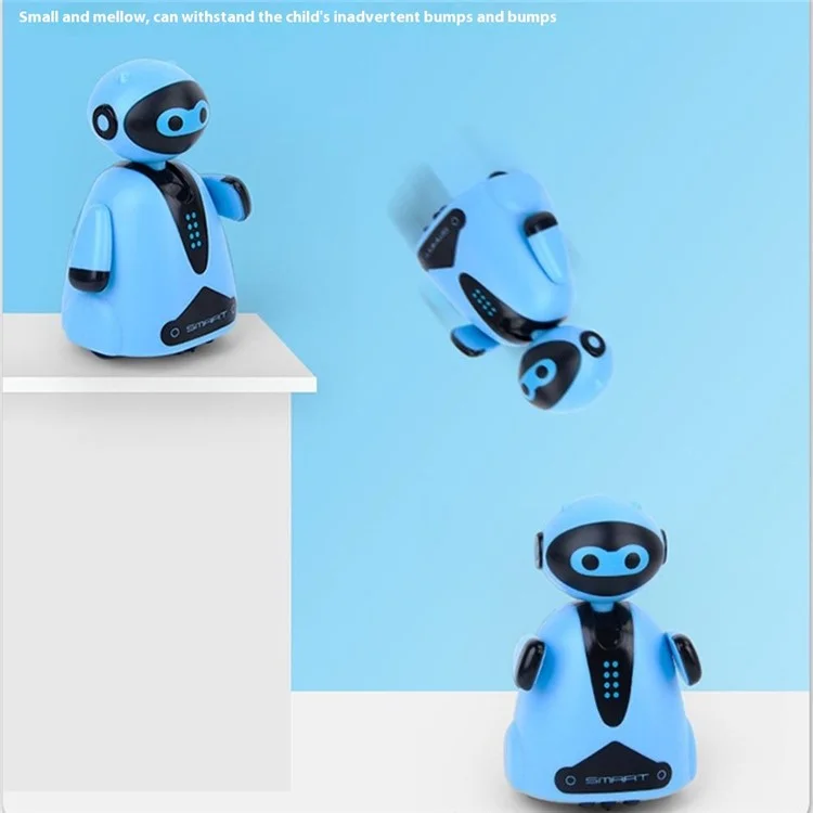 Light Sensing Line Following Robot Toy Kids Educational Drawing Toy Inductive Pen Robot - Blue