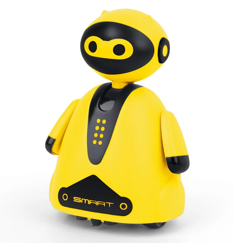 Ljussensorisk linjeföljande robotleksak Utbildningsleksak för barn med ritpenna Induktiv pennrobot - Gul