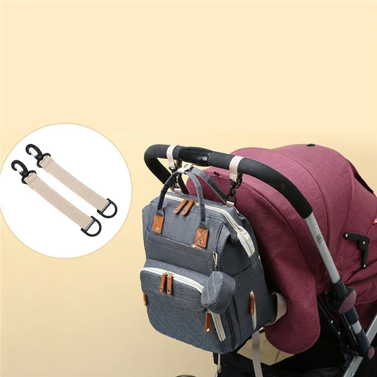 ZS9010 Large Diaper Backpack Baby Diaper Bag Mommy Daddy Travel Backpack with Thermal Insulated Bottle Pockets and Stroller Straps - Green