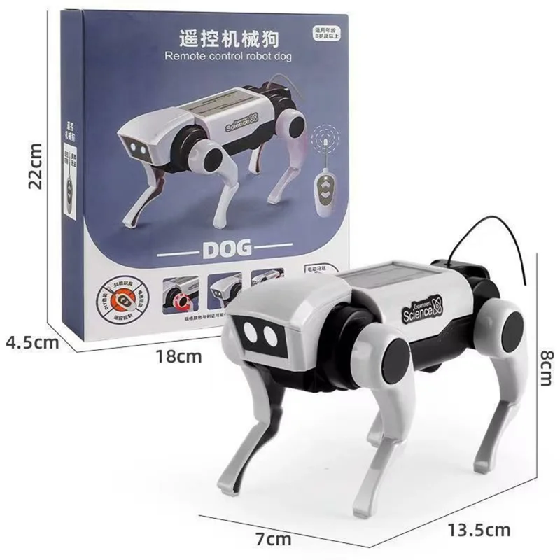 DIY Mechanical Robot Dog and Cat Kit Remote Control Walking Toy STEM Educational Assembly Set with Remote