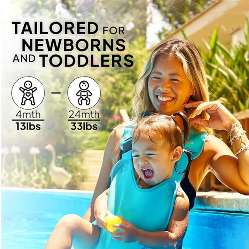 Porte-bébé de natation d'été pour plage et piscine, en néoprène, avec support avant et tabouret de hanche ajustable pour nourrisson