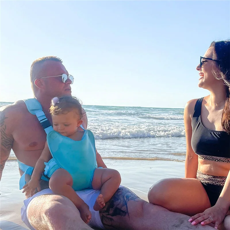 Porte-bébé de natation d'été pour plage et piscine, en néoprène, avec support avant et tabouret de hanche ajustable pour nourrisson