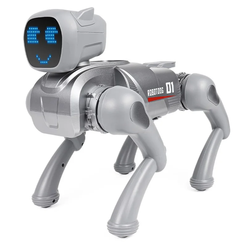 2.4G Smart Interactive Robot Dog App / Voice Control Programmable Toy Gift with Expression Lights - Grey