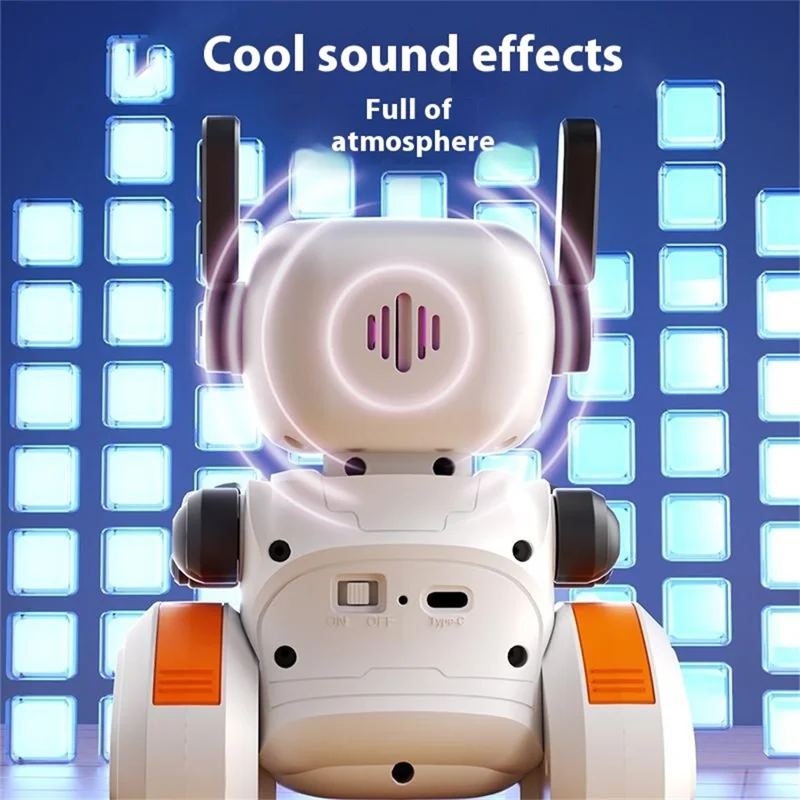 3888 Light-Chasing RC Robot Toy for Kids Programmable Educational Toy with Sound / Light Effects