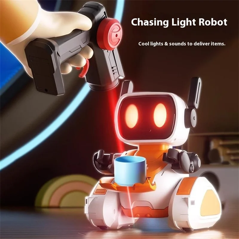 3888 Light-Chasing RC Robot Toy for Kids Programmable Educational Toy with Sound / Light Effects