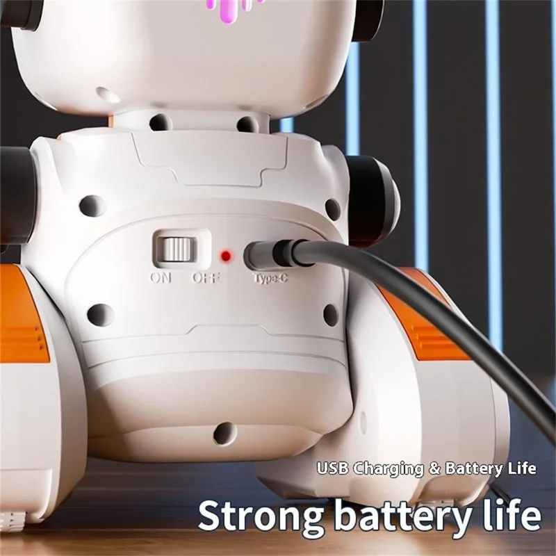 3888 Light-Chasing RC Robot Toy for Kids Programmable Educational Toy with Sound / Light Effects