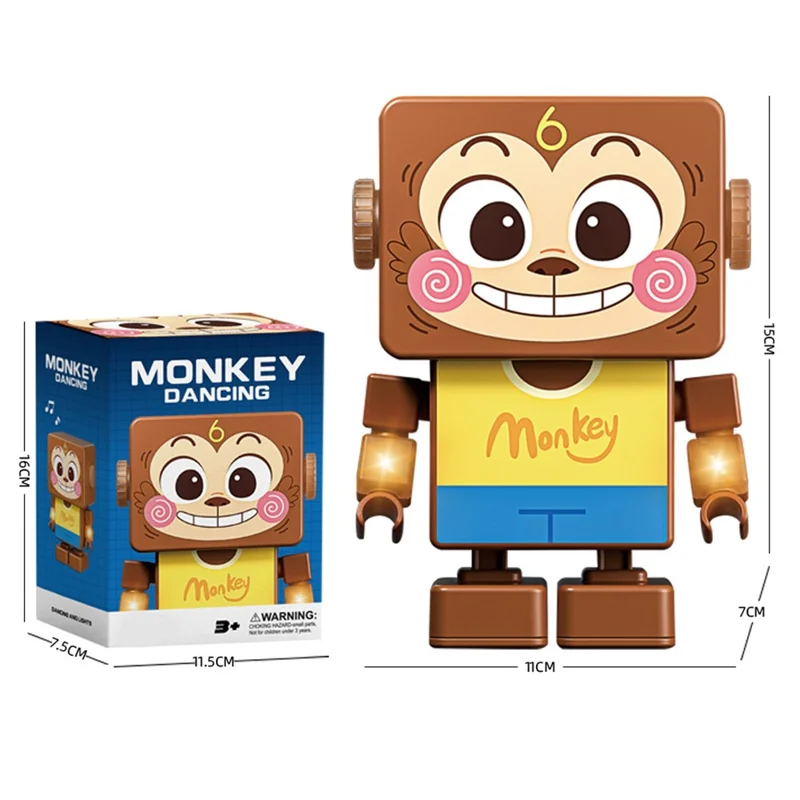 RA20 / RB20 Dancing Animal Robot Electronic Toy with Music and Lights Effects for Children - Monkey
