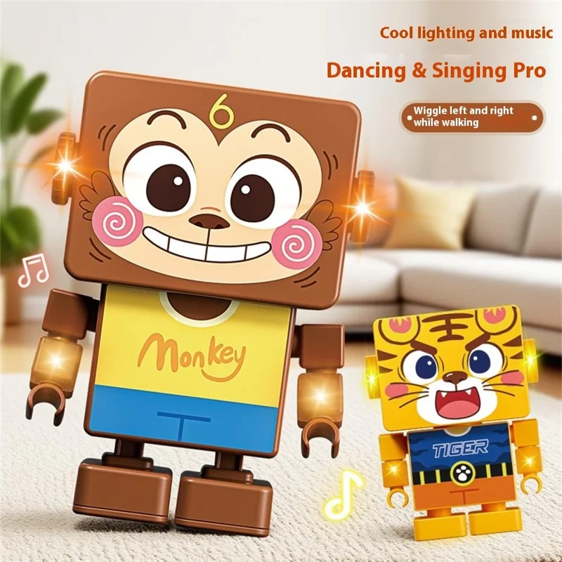 RA20 / RB20 Dancing Animal Robot Electronic Toy with Music and Lights Effects for Children - Monkey