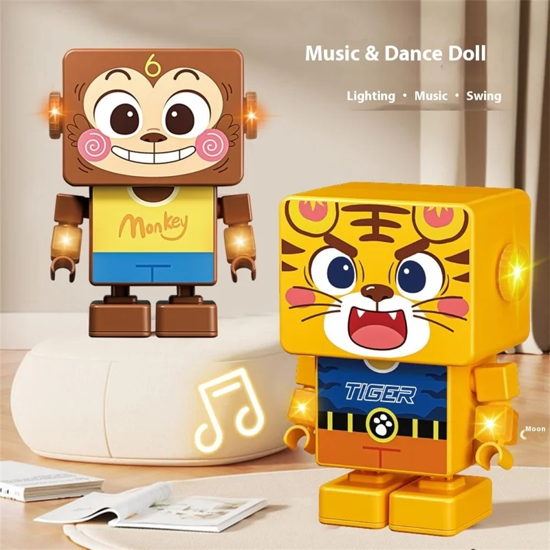 RA20 / RB20 Dancing Animal Robot Electronic Toy with Music and Lights Effects for Children - Monkey