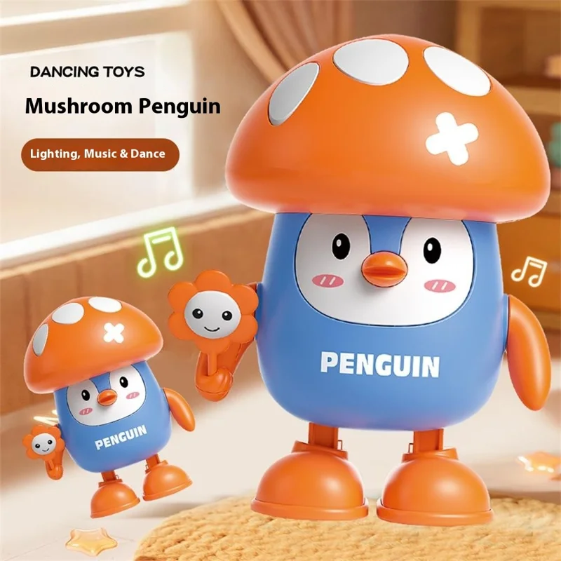 Creative Children Dancing Robot Toy with Light / Music Effects Electric Animal Toy - R25 Mushroom