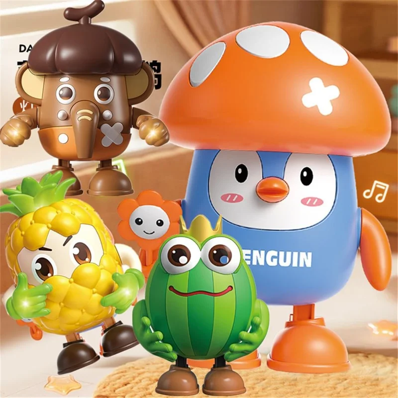 Creative Children Dancing Robot Toy with Light / Music Effects Electric Animal Toy - R25 Mushroom